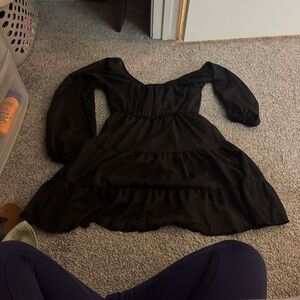 Altar'd State Black Long Sleeve Dress